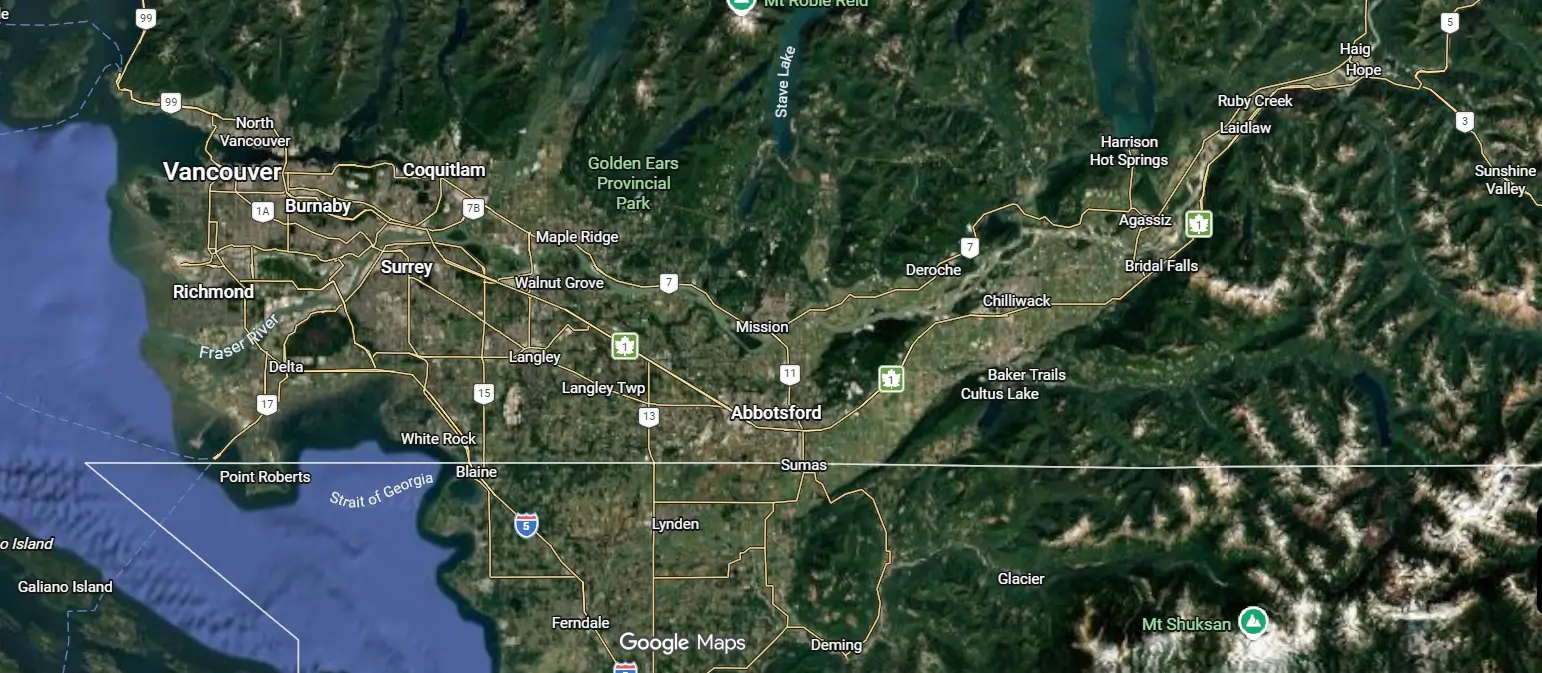 Dental clinic coverage across the Lower Mainland, BC